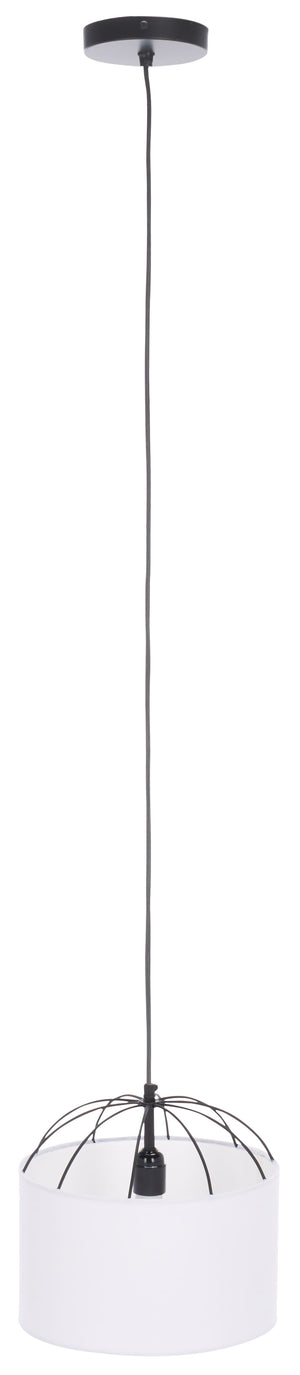 Safavieh Noomi, 12-inch Modern Table Lamp In White/Black - Elegant Metal & Fabric Design For Any Space White ,Black Fabric & Metal Pnd3001a