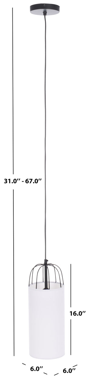 Safavieh Navi, 6-inch White And Black Metal Fabric Table Lamp – Modern Design For Any Space Illumination White ,Black Fabric & Metal Pnd3002a