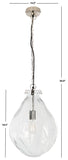 Safavieh Kinney, 18 Inch, Clear/Nickle, Glass/Iron Pendant PND3003A