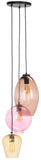 Safavieh Keoni, 3 Light, Multi/Black, Glass/Iron, Pendant PND3012A