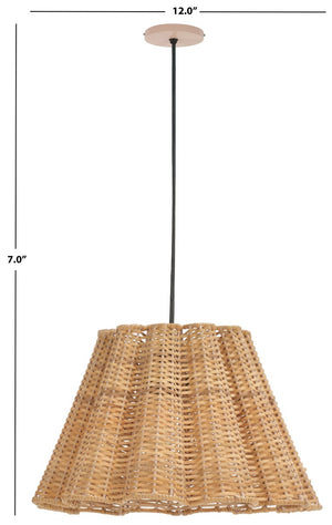Safavieh Melora, 12 Inch, Natural, Cane/Iron Pendant PND3028A