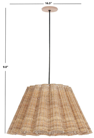 Safavieh Luca, 16 Inch, Natural, Cane/Iron Pendant PND3029A