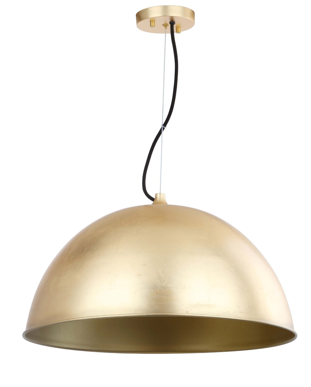 Safavieh ARCHER, 21-Inch Gold Iron Extendable Dome Pendant Light for Elegant Home Décor & Warm Illumination PND4005A