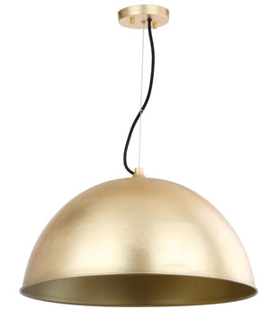 Safavieh ARCHER, 21-Inch Gold Iron Extendable Dome Pendant Light for Elegant Home Décor & Warm Illumination PND4005A