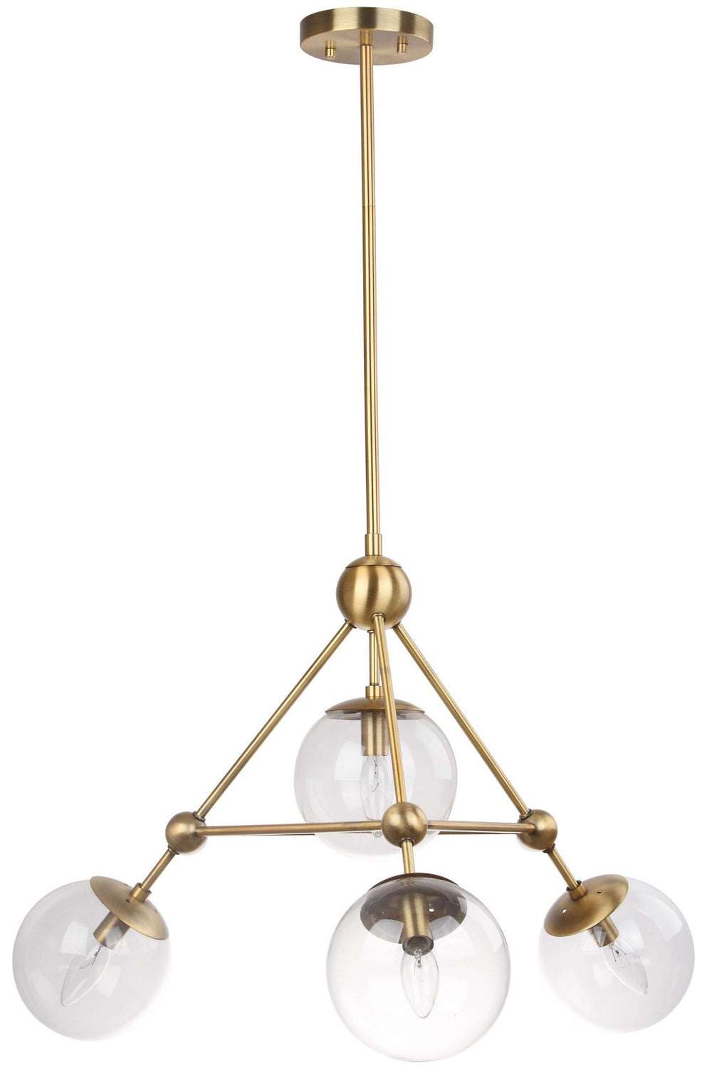 Safavieh BAIN, 4-Light Extendable Pendant in Classic Bronze - Durable Iron & Glass Design for Stylish Spaces PND4006A