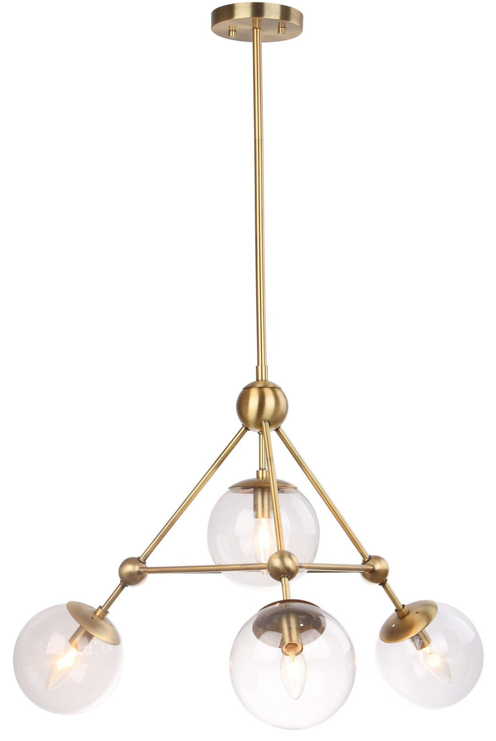 Safavieh BAIN, 4-Light Extendable Pendant in Classic Bronze - Durable Iron & Glass Design for Stylish Spaces PND4006A