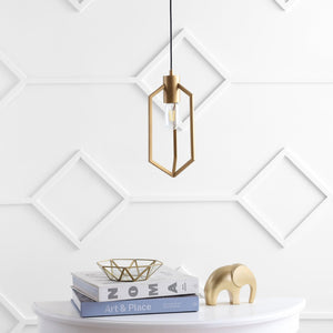 Safavieh EASTWOOD, 6-Inch Brass Extendable Pendant Light – Adjustable Height for Elegant Home Illumination PND4009A