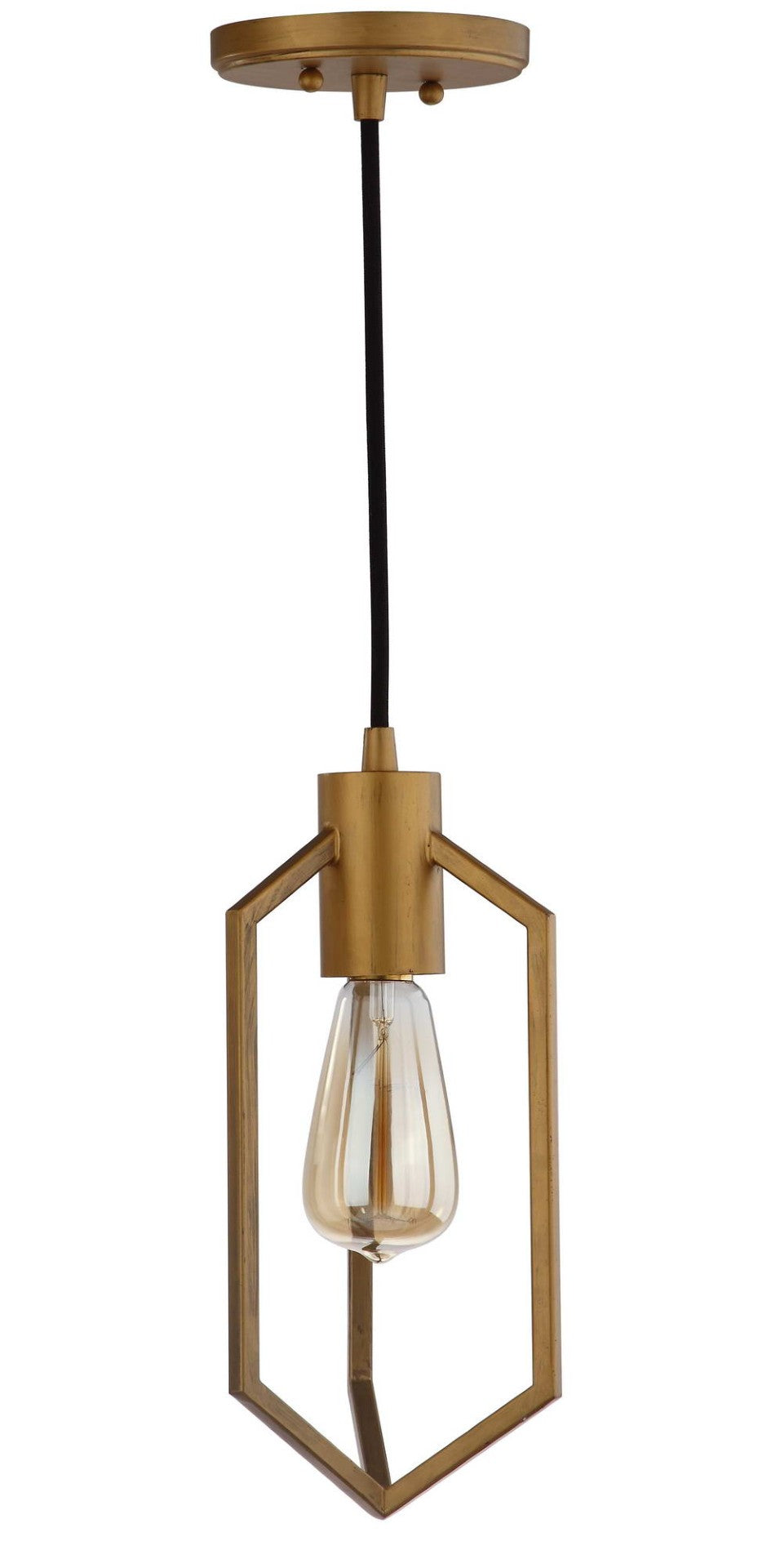 Safavieh EASTWOOD, 6-Inch Brass Extendable Pendant Light – Adjustable Height for Elegant Home Illumination PND4009A