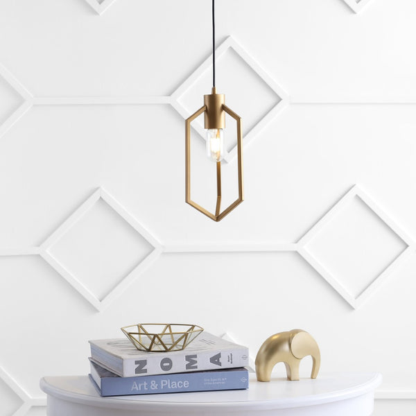 Safavieh EASTWOOD, 6-Inch Brass Extendable Pendant Light – Adjustable Height for Elegant Home Illumination PND4009A