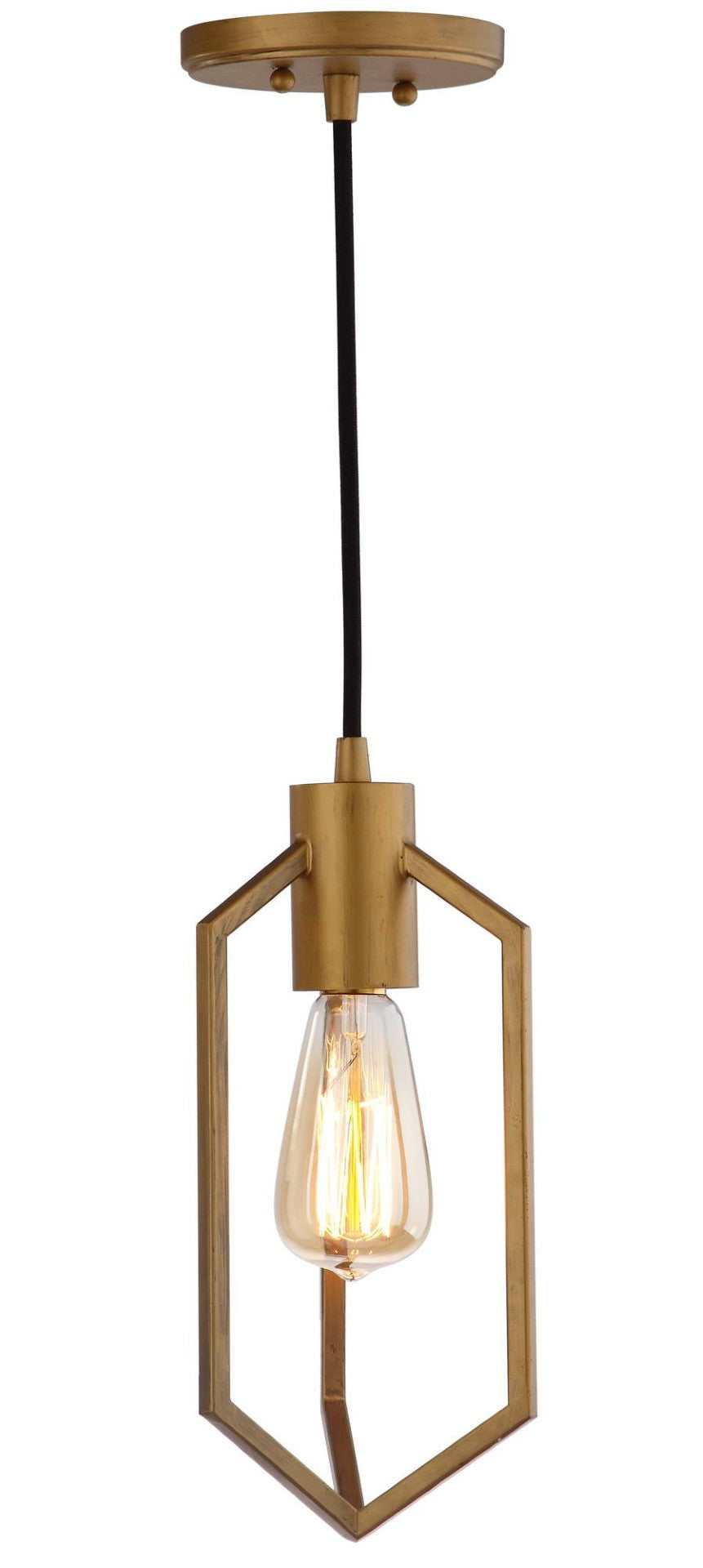 Safavieh EASTWOOD, 6-Inch Brass Extendable Pendant Light – Adjustable Height for Elegant Home Illumination PND4009A