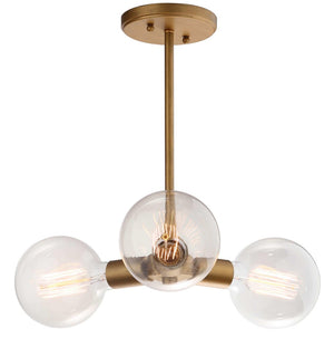 Safavieh HARKIN, 3-Light Brass & Iron Pendant, Extendable 18-Inch Fixture for Dining & Living Spaces Elegance PND4011A