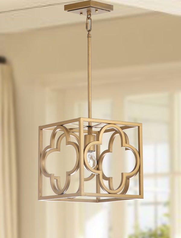 Safavieh RABIA, 10 Inch Gold Iron Extendable Pendant Light – Modern Adjustable Fixture for Sophisticated Spaces PND4017A