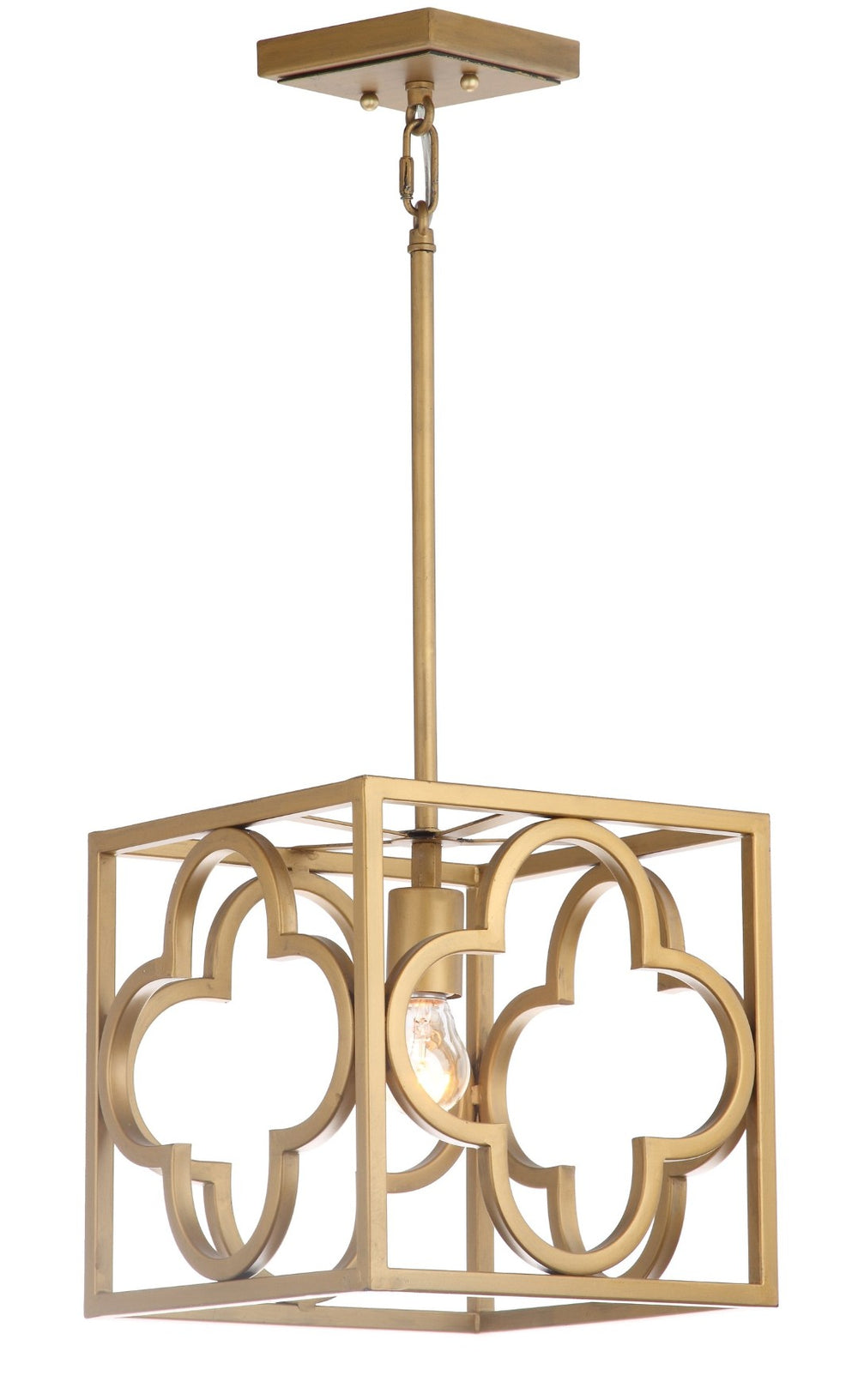Safavieh RABIA, 10 Inch Gold Iron Extendable Pendant Light – Modern Adjustable Fixture for Sophisticated Spaces PND4017A