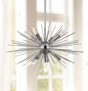 Safavieh WILLA, 9-Light Charcoal Pendant - Adjustable Iron & Glass Fixture for Elegant Dining & Living Spaces PND4021A