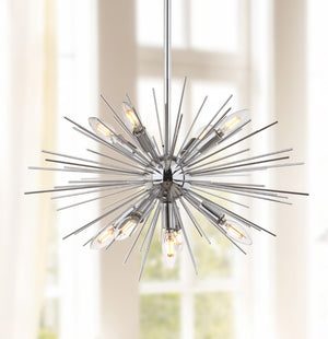 Safavieh WILLA, 9-Light Charcoal Pendant - Adjustable Iron & Glass Fixture for Elegant Dining & Living Spaces PND4021A