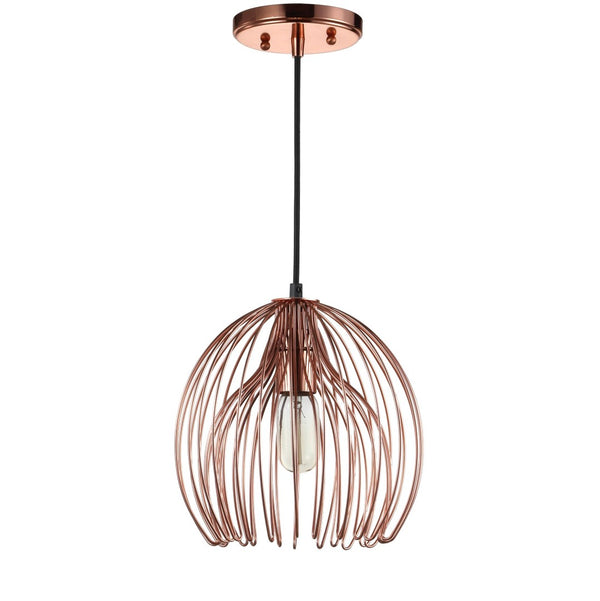 Safavieh DEENA, 10.25 INCH COPPER PENDANT LIGHT - Adjustable, Stylish Fixture for Modern & Rustic Spaces PND4029A