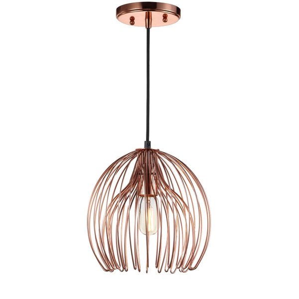 Safavieh DEENA, 10.25 INCH COPPER PENDANT LIGHT - Adjustable, Stylish Fixture for Modern & Rustic Spaces PND4029A