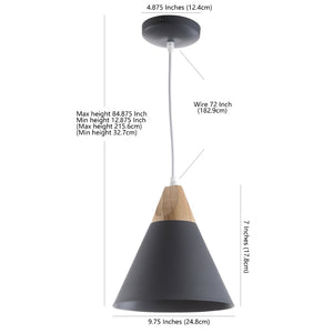 Safavieh CILA, Extendable Pendant Light with Iron and MDF Construction for Modern Dining and Living Spaces Grey PND4030C