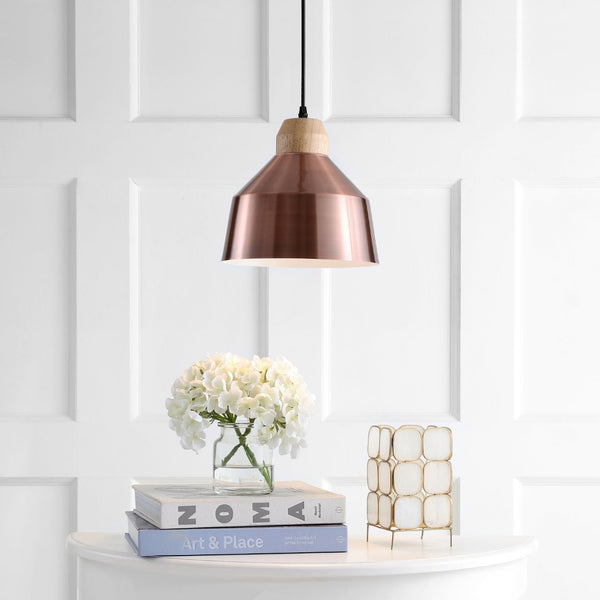 Safavieh DAJANA, Elegant 10.25-Inch Extendable Pendant Light for Versatile Modern & Traditional Décor Spaces Copper PND4031B