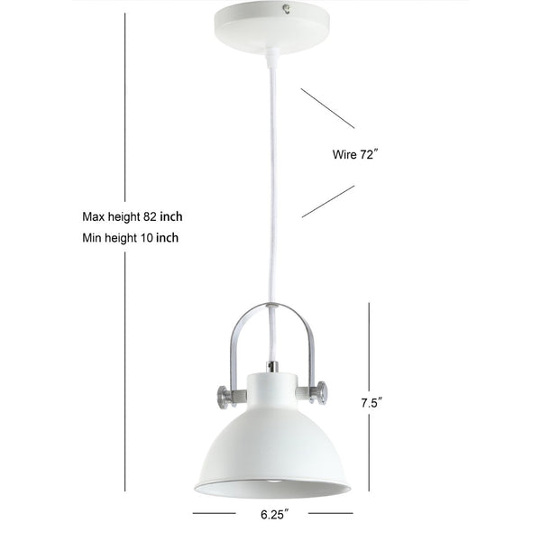 Safavieh ROVE, Modern Extendable Pendant Light for Versatile Dining and Workspaces, Adjustable Height Design White PND4034A