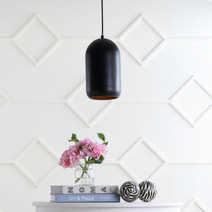 Safavieh CARISIR, 7-Inch Black Iron Pendant Light with Adjustable Height for Modern Industrial Spaces PND4040A