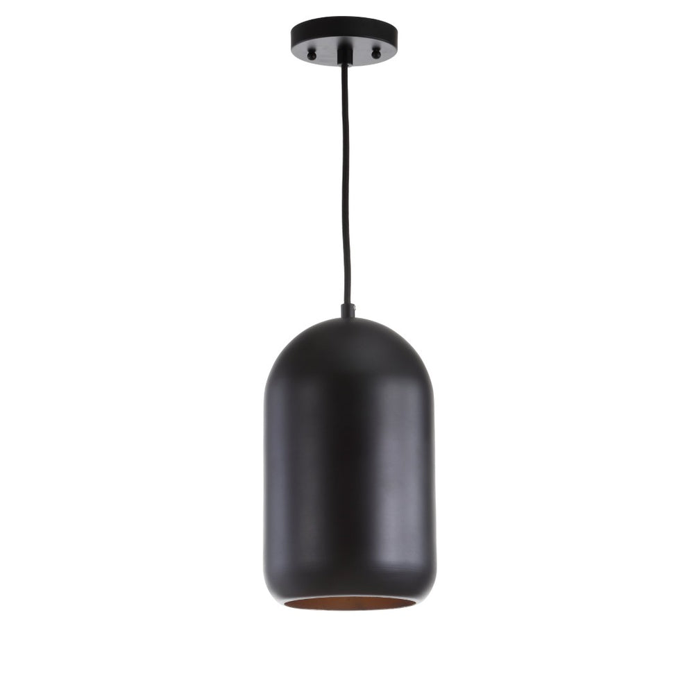 Safavieh CARISIR, 7-Inch Black Iron Pendant Light with Adjustable Height for Modern Industrial Spaces PND4040A