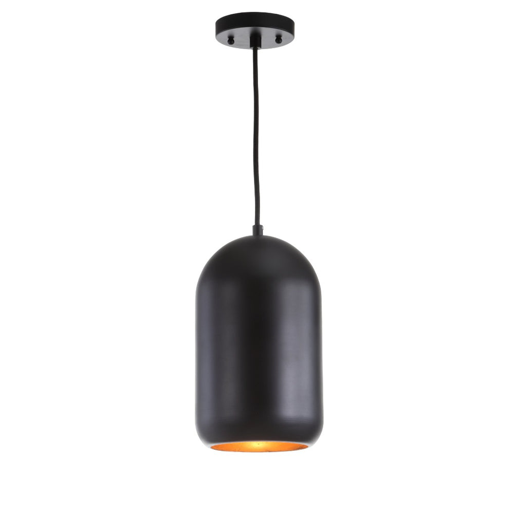 Safavieh CARISIR, 7-Inch Black Iron Pendant Light with Adjustable Height for Modern Industrial Spaces PND4040A