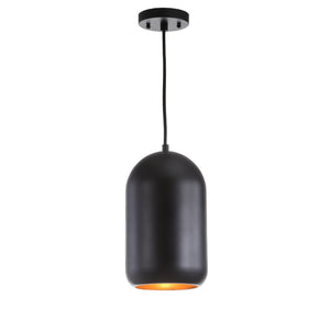 Safavieh CARISIR, 7-Inch Black Iron Pendant Light with Adjustable Height for Modern Industrial Spaces PND4040A