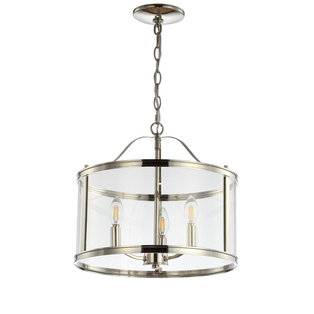 Safavieh JUDE, 3-Light Adjustable Pendant in Nickel Finish - Modern Industrial Design for Any Space PND4041A