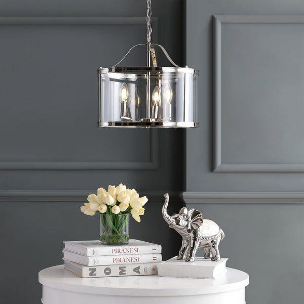 Safavieh JUDE, 3-Light Adjustable Pendant in Nickel Finish - Modern Industrial Design for Any Space PND4041A