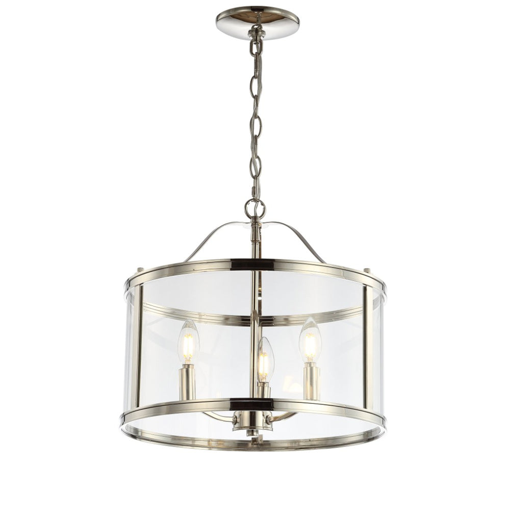 Safavieh JUDE, 3-Light Adjustable Pendant in Nickel Finish - Modern Industrial Design for Any Space PND4041A