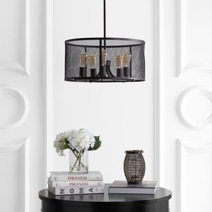 Safavieh KANE, 5-Light Brass Pendant – Adjustable 20-Inch Modern Fixture for Dining & Living Spaces PND4049A