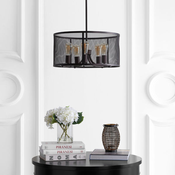 Safavieh KANE, 5-Light Brass Pendant – Adjustable 20-Inch Modern Fixture for Dining & Living Spaces PND4049A