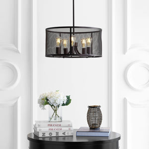 Safavieh KANE, 5-Light Brass Pendant – Adjustable 20-Inch Modern Fixture for Dining & Living Spaces PND4049A