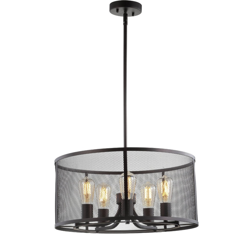 Safavieh KANE, 5-Light Brass Pendant – Adjustable 20-Inch Modern Fixture for Dining & Living Spaces PND4049A
