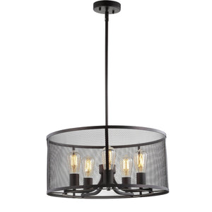 Safavieh KANE, 5-Light Brass Pendant – Adjustable 20-Inch Modern Fixture for Dining & Living Spaces PND4049A