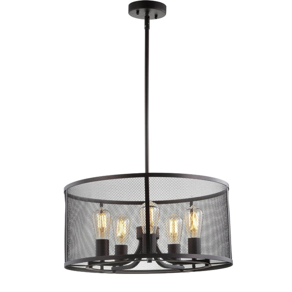 Safavieh KANE, 5-Light Brass Pendant – Adjustable 20-Inch Modern Fixture for Dining & Living Spaces PND4049A