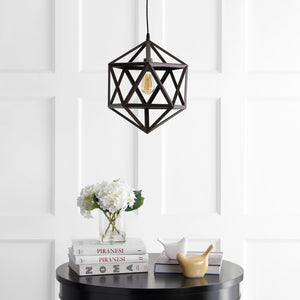 Safavieh SERGIO, Modern Extendable Brass & Iron Pendant Light Fixture for Stylish Ambient Illumination PND4051A