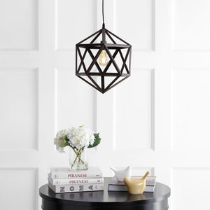 Safavieh SERGIO, Modern Extendable Brass & Iron Pendant Light Fixture for Stylish Ambient Illumination PND4051A