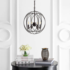 Safavieh CASON, 4-Light Extendable Pendant in Brass & Iron – Adjustable Height for Stylish Ambient Lighting PND4055A