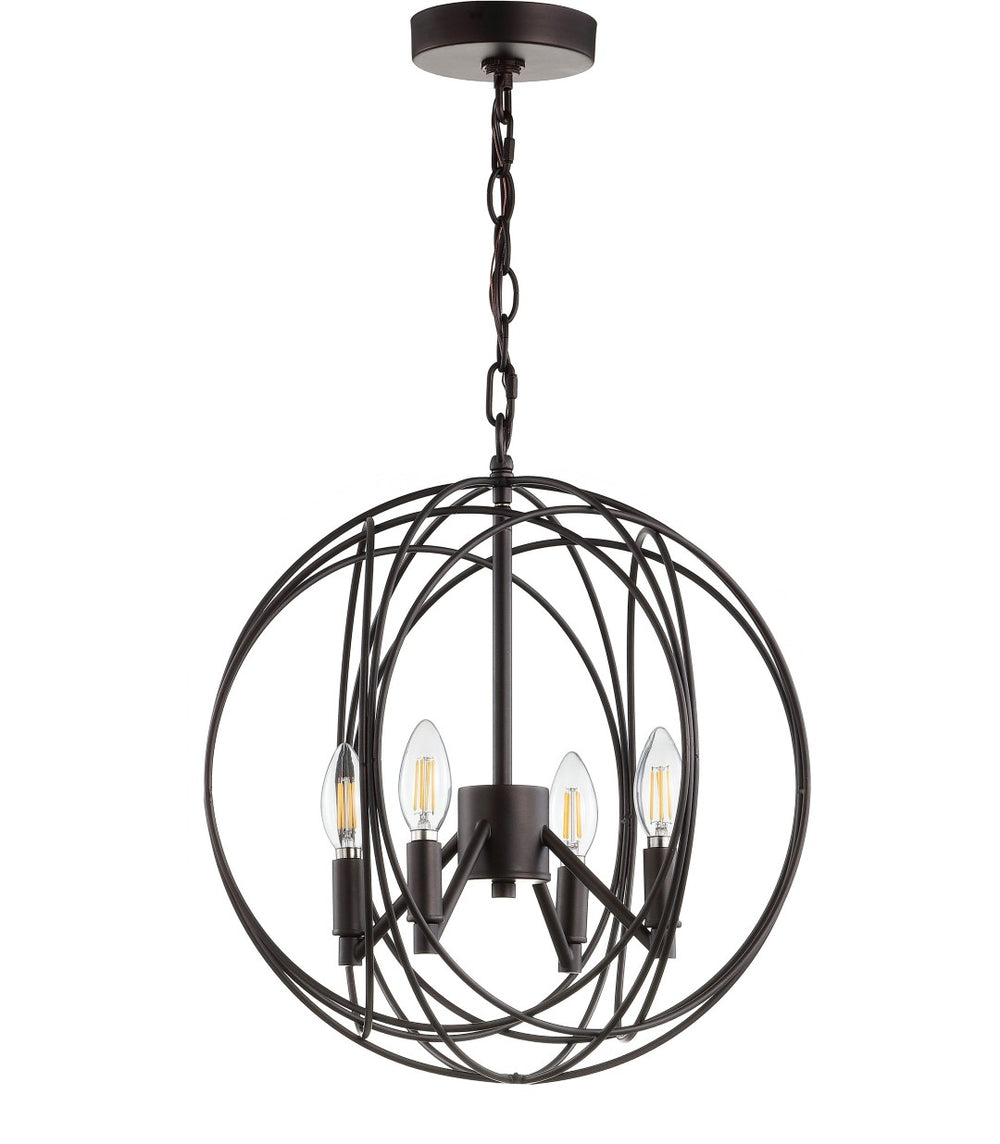 Safavieh CASON, 4-Light Extendable Pendant in Brass & Iron – Adjustable Height for Stylish Ambient Lighting PND4055A