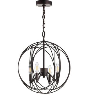 Safavieh CASON, 4-Light Extendable Pendant in Brass & Iron – Adjustable Height for Stylish Ambient Lighting PND4055A