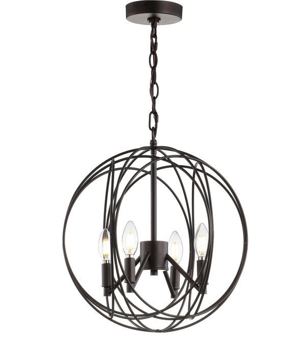 Safavieh CASON, 4-Light Extendable Pendant in Brass & Iron – Adjustable Height for Stylish Ambient Lighting PND4055A