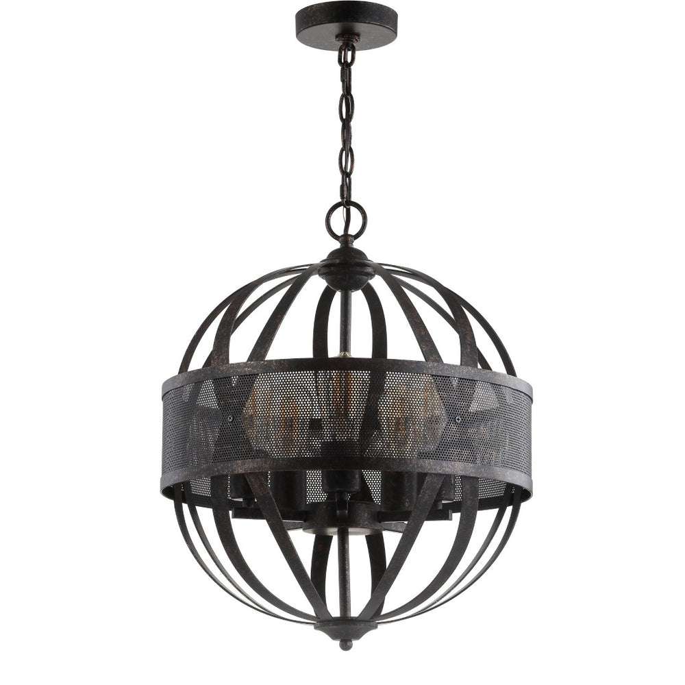 Safavieh COLBY, 5-Light Extendable Pendant in Brass & Iron - Adjustable Height for Dining & Foyer Décor PND4057A