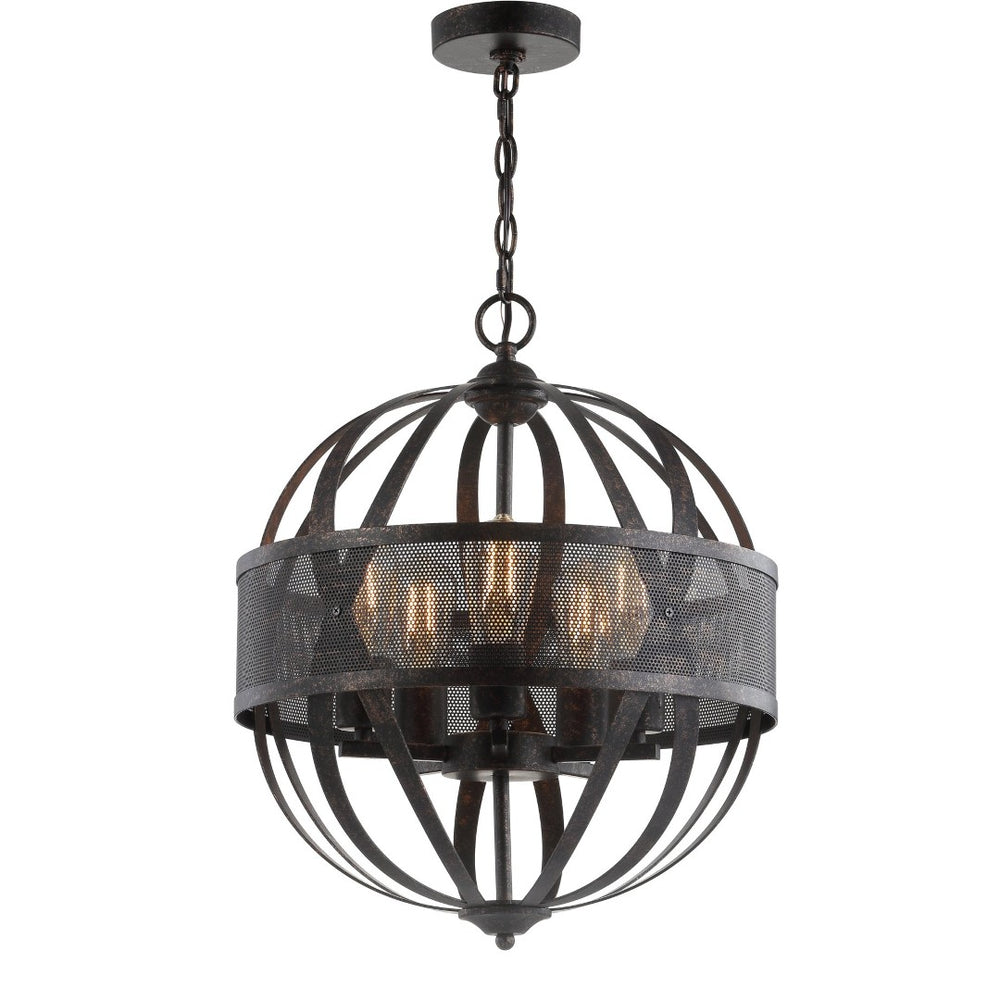 Safavieh COLBY, 5-Light Extendable Pendant in Brass & Iron - Adjustable Height for Dining & Foyer Décor PND4057A