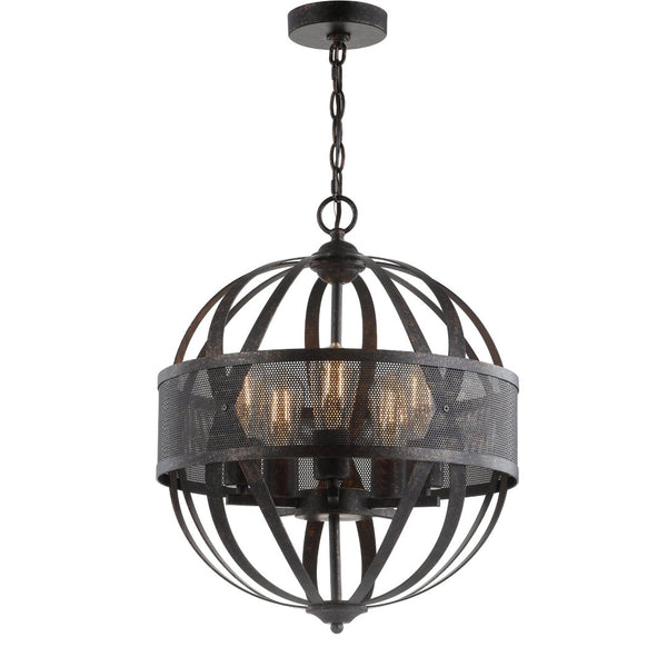 Safavieh COLBY, 5-Light Extendable Pendant in Brass & Iron - Adjustable Height for Dining & Foyer Décor PND4057A