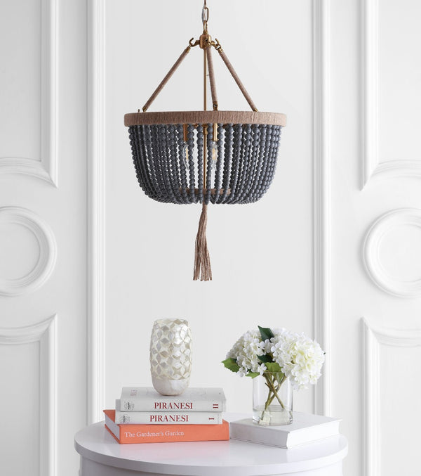 Safavieh ADRA, 3-Light Extendable Pendant Light - 18.5" Grey Iron & Acrylic for Modern Dining & Living Spaces PND4084A