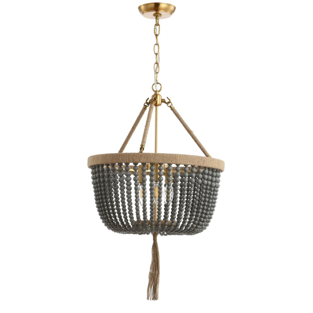 Safavieh ADRA, 3-Light Extendable Pendant Light - 18.5" Grey Iron & Acrylic for Modern Dining & Living Spaces PND4084A