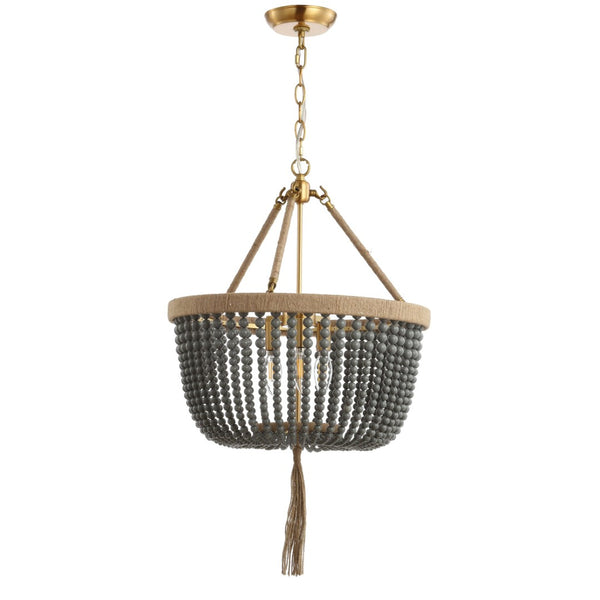 Safavieh ADRA, 3-Light Extendable Pendant Light - 18.5" Grey Iron & Acrylic for Modern Dining & Living Spaces PND4084A