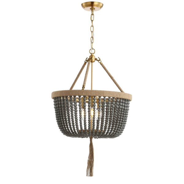Safavieh ADRA, 3-Light Extendable Pendant Light - 18.5" Grey Iron & Acrylic for Modern Dining & Living Spaces PND4084A